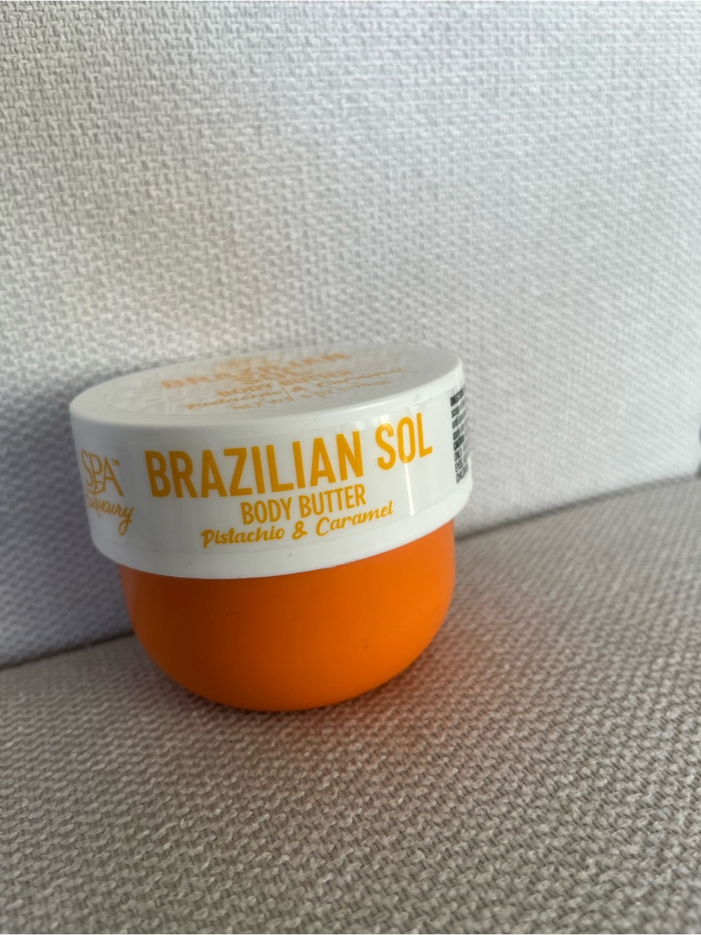 NIP Spa Luxury Brazilian Sol Body Butter in the Pistachio & Caramel scent. 6 oz.